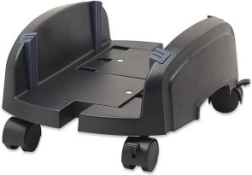 Soporte móvil para caja de PC, ajustable 155–255 mm, negro