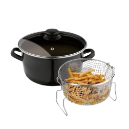 Olla esmaltada Tadar para patatas fritas con cesta y tapa de 22 cm
