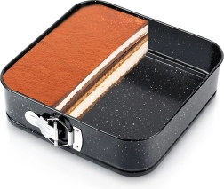 Molde cuadrado desmontable de granito para hornear 24 × 24 × 6,8 cm