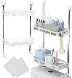 Estante de pared sobre el inodoro con 2 baldas