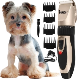 Cortapelos para perros Purlov – set inalámbrico silencioso con peines guía