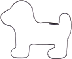 Cortador de galletas de acero inoxidable perro 5,5 cm