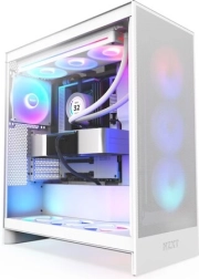 Caja de PC NZXT H7 Flow RGB blanca (mid‑tower, 2024)