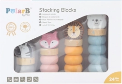 PolarB rompecabezas educativo de madera con animales Montessori