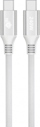 Cable USB C - USB C de 1 m blanco con una potencia de 240 W
