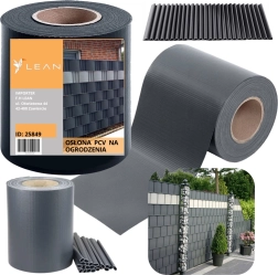 Cinta para vallas grafito con protección UV y 20 clips