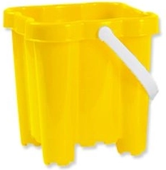 Androni cubo castillo con 4 torres 16 cm – amarillo