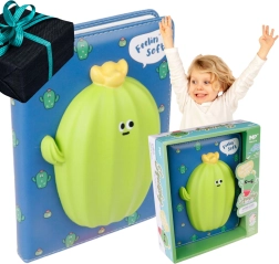 Cuaderno con cactus squishy, tapa dura, 127 × 175 mm, 128 hojas