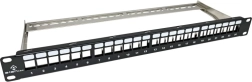 Panel de parcheo modular 1U vacío de 24 puertos para keystone