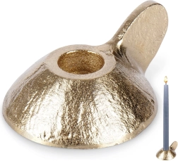 Candelero dorado de aluminio para vela larga Home Styling Collection