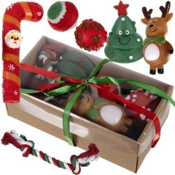 Set navideño de regalo para perro Purlov – 6 juguetes
