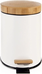 Cubo de basura pedal blanco WHITELINE 3 l