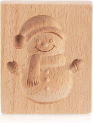 Molde de madera para galletas muñeco de nieve 11 × 9,5 cm