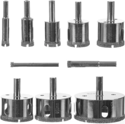 Juego de coronas perforadoras diamantadas 10 uds BIGSTREN