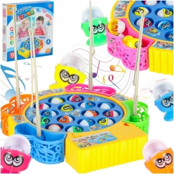 Juego familiar de pesca, 15 peces y 4 cañas