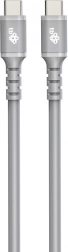 Cable de silicona USB C - USB C de 1 m, gris