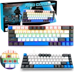 Teclado mecánico gaming 60 % media‑tech red core mx60