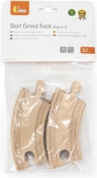 Vías de madera curvas pequeñas compatibles con Maxim - 4 piezas