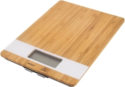 Báscula de cocina electrónica de bambú WHITELINE 5 kg
