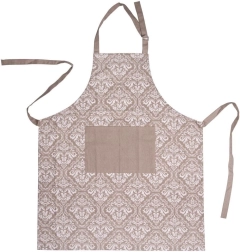 Delantal de cocina de algodón con bolsillo y lazos