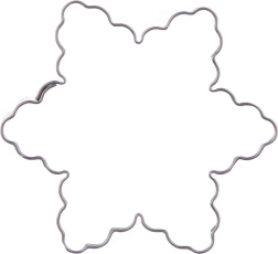 Cortador de galletas de acero inoxidable estrella ondulada 6 cm