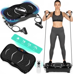 Plataforma vibratoria anticelulitis con bandas elásticas y mando a distancia MODERNHOME