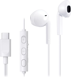Auriculares con cable USB‑C con micrófono JVC HA‑FR17UC blancos