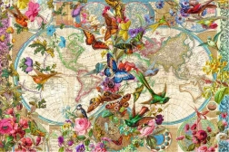 Puzzle Ravensburger Mapa del mundo – flora y fauna 3000 piezas
