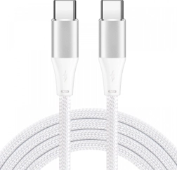 Cable USB‑C de 1 m blanco 60 W PD y QC