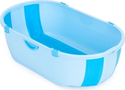 Bañera infantil plegable con tapón de desagüe azul ECOTOYS