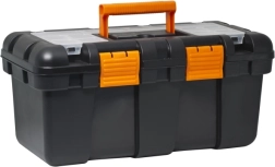 Caja de plástico para herramientas con organizador