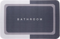Alfombrilla de baño antideslizante 59 × 39 cm, gris
