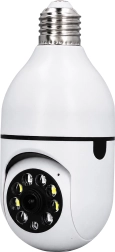 Cámara IP Wi‑Fi inalámbrica con forma de bombilla E27 30 W para monitorización del hogar - 1 unidad
