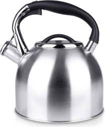 Hervidor de acero con silbato 2 l, plateado
