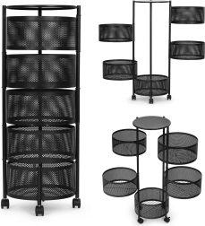 Estante de cocina giratorio de metal con 5 cestas ModernHome