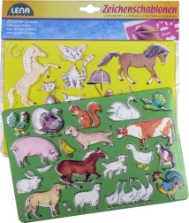 Plantillas de dibujo Lena – caballos y gatos