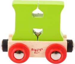 BIGJIGS RAIL vagón para tren de madera – letra H