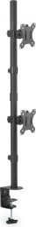 Soporte de escritorio para dos monitores de 32 pulgadas 8 kg negro