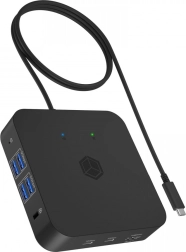 Estación de acoplamiento IB-DK4090-C 12 en 1 con USB-C, 3× HDMI y alimentación PD 100 W