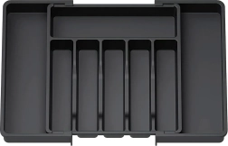Organizador ajustable para cubiertos para cajón de cocina de 33–57 cm