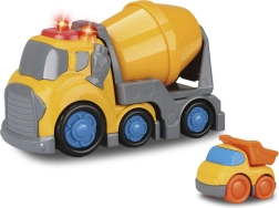 Kiddy camión hormigonera con efectos y mini volquete
