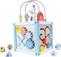 Cubo educativo de madera con formas ECOTOYS