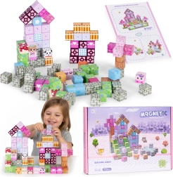 Juego de construcción magnético para niños de 113 piezas