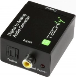 Convertidor de audio digital a analógico Toslink/coaxial a estéreo RCA