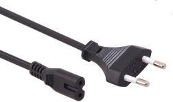 Cable de alimentación tipo “figura 8” de 2 pines 1,5 m EU