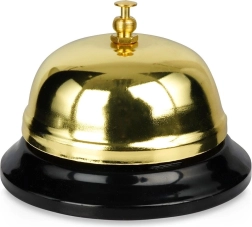 Timbre de mesa dorado 8,5 × 6 cm