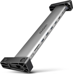 Axagon HMC-10HLS hub USB-C 9 en 1 con HDMI 4K/60 Hz, GLAN, lector de tarjetas y PD 100 W