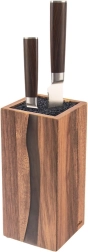 Bloque de cuchillos River de madera de acacia con inserto de fibra universal