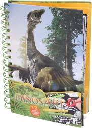 Terciopelo para colorear DINOSART – dinosaurios, 12 láminas y mini rotuladores