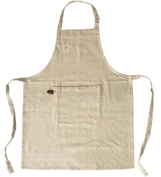 Delantal de cocina de algodón GREENISH con lazo y bolsillo